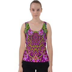 Star Of Freedom Ornate Rainfall In The Tropical Rainforest Velvet Tank Top by pepitasart