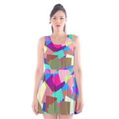 Colorful Squares                                             Scoop Neck Skater Dress by LalyLauraFLM