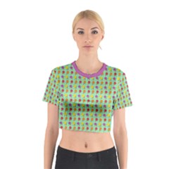 Roses Are Sorbet Pattern Cotton Crop Top by emilyzragz