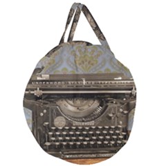 Typewriter Giant Round Zipper Tote by vintage2030