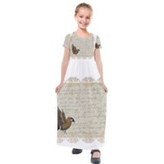 Tag Bird Kids  Short Sleeve Maxi Dress by vintage2030