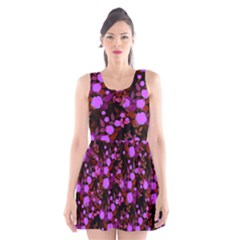 Purple Red  Roses Scoop Neck Skater Dress by snowwhitegirl