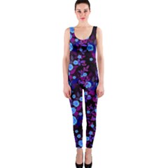 Purple Blue  Roses One Piece Catsuit by snowwhitegirl