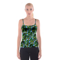 Blue Luminescent Roses Spaghetti Strap Top by snowwhitegirl