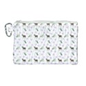 White Deer Pattern Canvas Cosmetic Bag (Large) View1