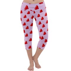 Kawai Hearts Capri Yoga Leggings by snowwhitegirl