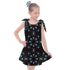 Embroidery Paisley Black Kids  Tie Up Tunic Dress by snowwhitegirl