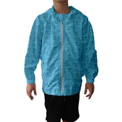 Retro Blue Pattern Hooded Windbreaker (kids) by snowwhitegirl