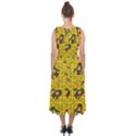 Girl With Popsicle Yellow Floral Midi Tie-Back Chiffon Dress View2