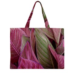 Pink Leaves Zipper Mini Tote Bag by snowwhitegirl