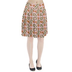 Pink Dot Floral Pleated Skirt by snowwhitegirl