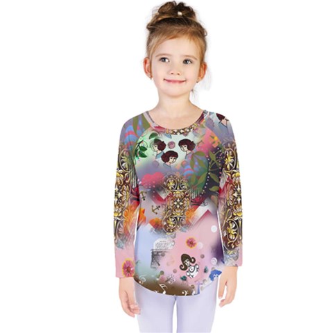 Pattern Patchwork Kids  Long Sleeve Tee by snowwhitegirl