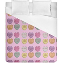 Valentine Hearts Pink Duvet Cover (california King Size) by snowwhitegirl