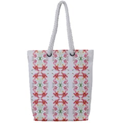 Tigerlily Full Print Rope Handle Tote (small) by humaipaints