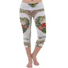 Valentines Day 1171148 1920 Capri Yoga Leggings by vintage2030