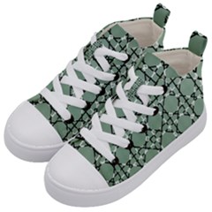 Pattern Graphics Figure Line Glass Kid s Mid-top Canvas Sneakers