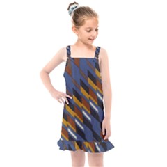 Colors Fabric Abstract Textile Kids  Overall Dress by Sapixe