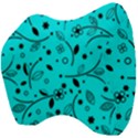 Pattern Flowers Flower Texture Velour Head Support Cushion View4