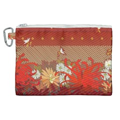 Abstract Background Flower Design Canvas Cosmetic Bag (xl) by Sapixe