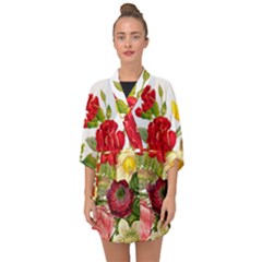 Flower Bouquet 1131891 1920 Half Sleeve Chiffon Kimono by vintage2030