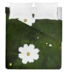 Daisies In Green Duvet Cover Double Side (queen Size) by DeneWestUK