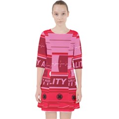 Red Cassette Pocket Dress by vintage2030