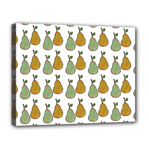 Pears White Canvas 14  X 11  (stretched) by snowwhitegirl