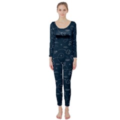 Retro Space Pattern Long Sleeve Catsuit by JadehawksAnD