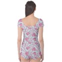 Pink Roses Pattern Boyleg Leotard  View2