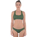 Mod Circles Green Blue Cross Back Hipster Bikini Set View1