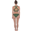 Mod Circles Green Blue Cross Back Hipster Bikini Set View2