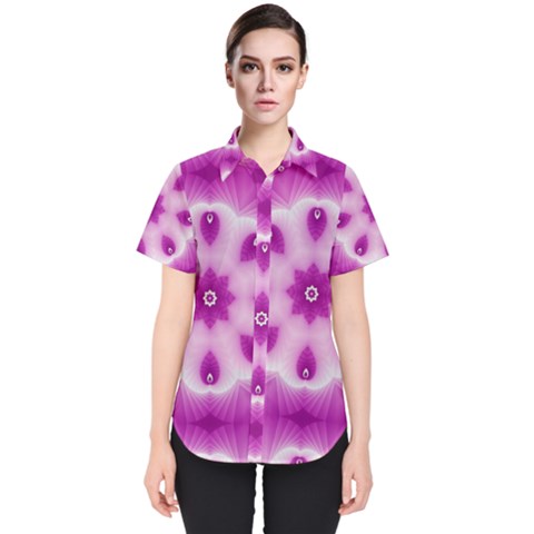 Pattern Abstract Background Art Women s Short Sleeve Shirt by Simbadda