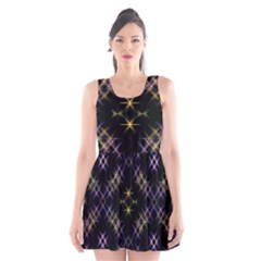 Seamless Background Abstract Vector Scoop Neck Skater Dress by Simbadda