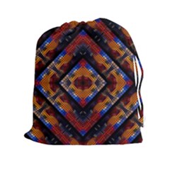 Kaleidoscope Art Pattern Ornament Drawstring Pouch (xxl) by Simbadda