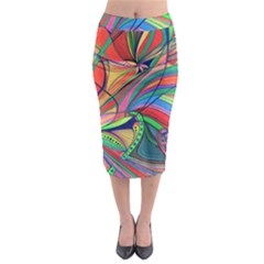 Wild Love  Midi Pencil Skirt by nicholakarma