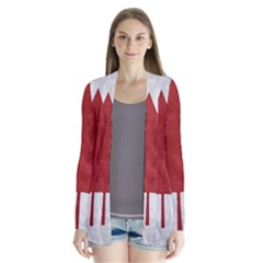 Canada Grunge Flag Drape Collar Cardigan by Valentinaart