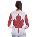 Canada Grunge Flag Drape Collar Cardigan View2