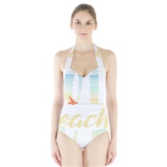 Hola Beaches 3391 Trimmed Halter Swimsuit by mattnz