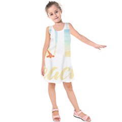 Hola Beaches 3391 Trimmed Kids  Sleeveless Dress by mattnz