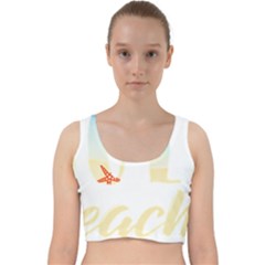 Hola Beaches 3391 Trimmed Velvet Racer Back Crop Top by mattnz