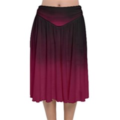 Ombre Velvet Flared Midi Skirt by Valentinaart