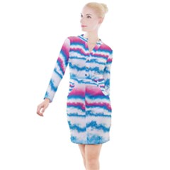 Ombre Button Long Sleeve Dress by Valentinaart