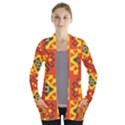 Squares and other shapes pattern                                                 Women s Open Front Pockets Cardigan View1