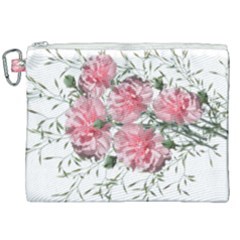 Carnations Flowers Nature Garden Canvas Cosmetic Bag (xxl) by Celenk