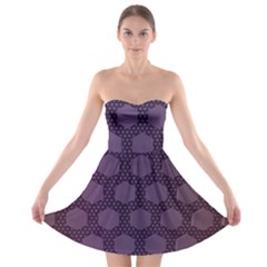 Hexagon Grid Geometric Hexagonal Strapless Bra Top Dress by Celenk