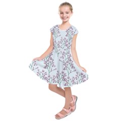 Flower Pattern Pattern Design Kids  Short Sleeve Dress by Celenk