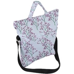 Flower Pattern Pattern Design Fold Over Handle Tote Bag by Celenk