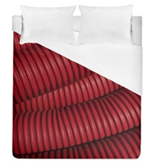 Tube Plastic Red Rip Duvet Cover (queen Size) by Celenk