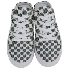 Graphic Pattern Flowers Half Slippers by Celenk