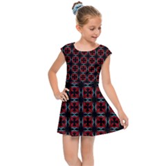 Pattern Design Artistic Decor Kids Cap Sleeve Dress by Celenk